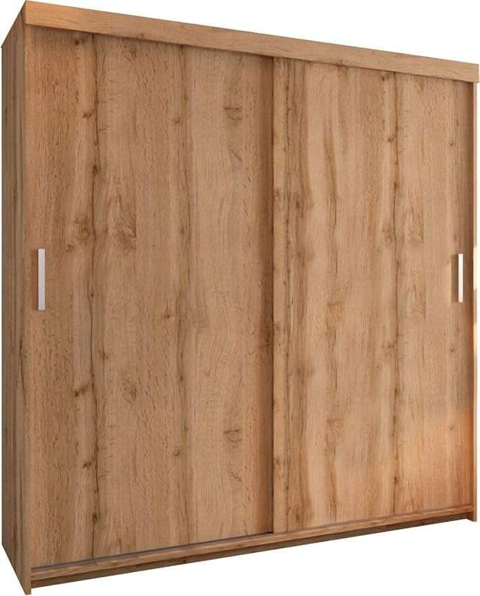 CHOICEWARDROBE Velora Oak Sliding Door Wardrobe 203cm X 217cm in Light Oak – image 2