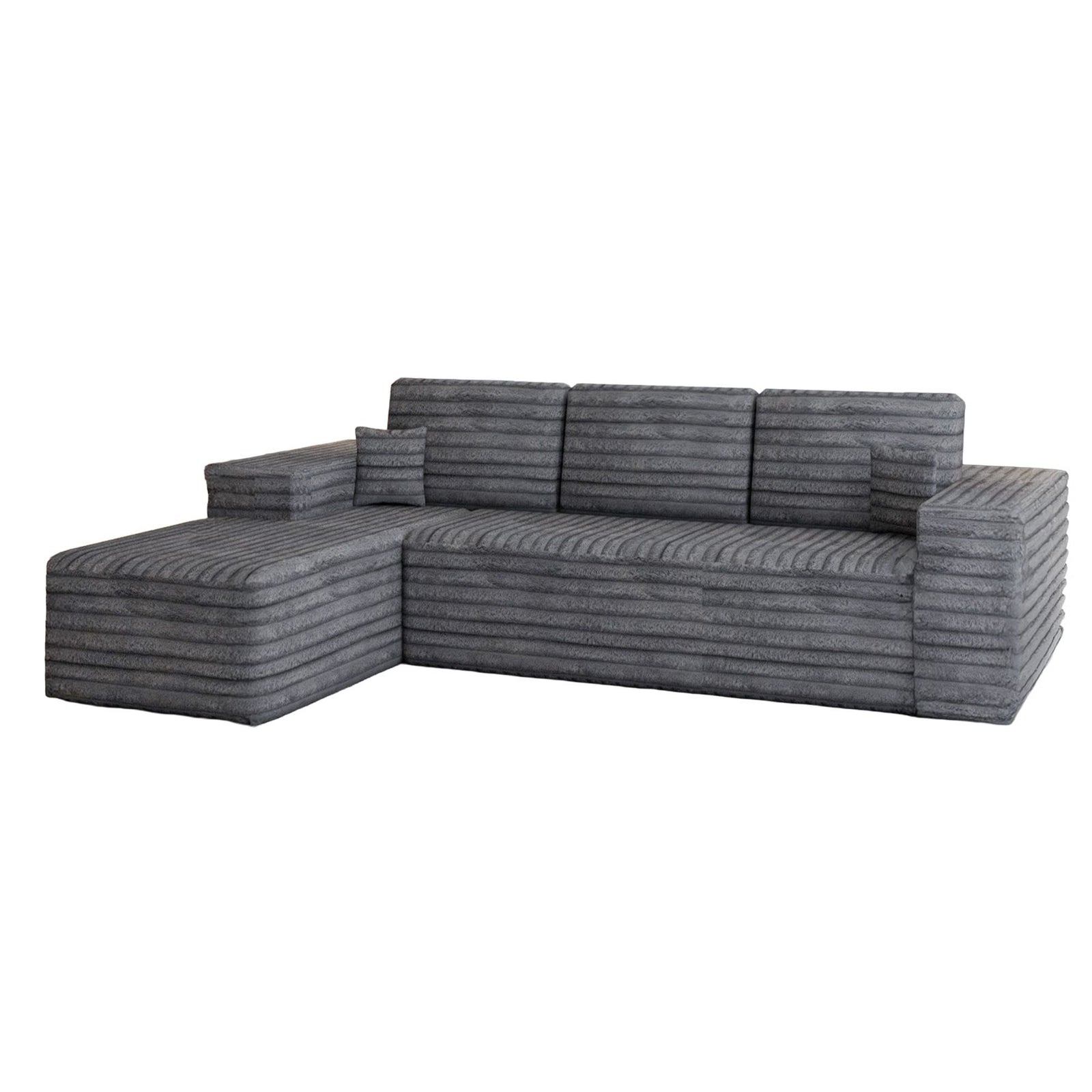 CHOICEWARDROBE Smart Left Corner Sofa – No Assembly Required in Grey – image 6