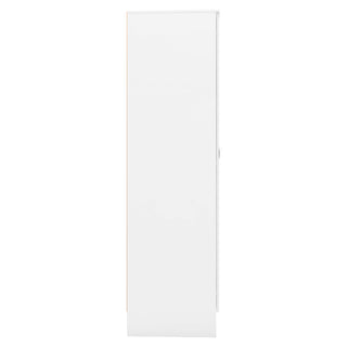 Mack Wooden Wardrobe With 1 Door And Gloss Front In White
