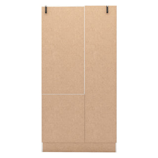Mack Wooden Wardrobe With 1 Door And Gloss Front In White
