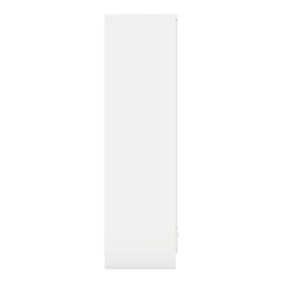 CHOICEWARDROBE Modara White High Gloss Wardrobe – 1 Door with Drawer | Slim 40 cm Space-Saving Storage