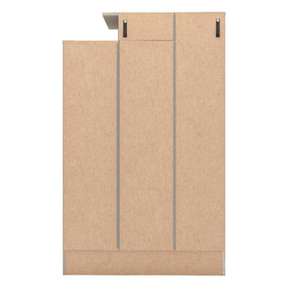 Mack Wooden Wardrobe With 2 Doors And Grey Gloss Front In Oak
