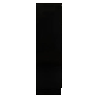 CHOICEWARDROBE Modara Black Gloss 3 Door Wardrobe – 2 Mirrored Doors, 2 Drawers, 182.5cm Wide