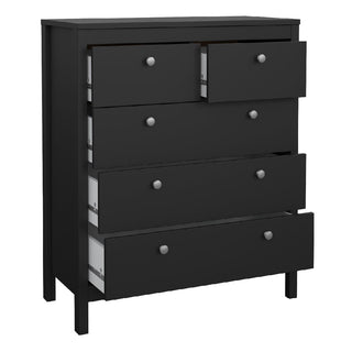 Macron Wooden Bedroom Set With 2 Door Wardrobe In Black