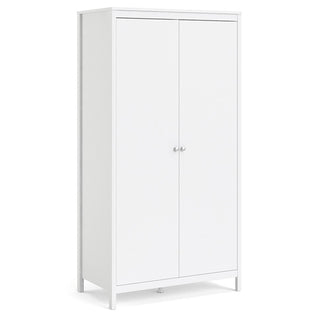 Macron Wooden Wardrobe With 2 Doors In White