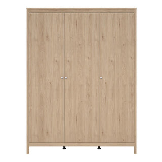 Macron Wooden Wardrobe With 3 Doors In Oak