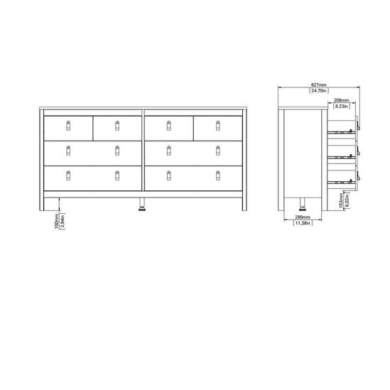 Madrid 159.6cm 8-Drawer Double Dresser – Cashmere – image 11