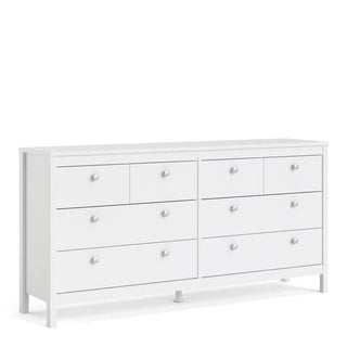 Madrid 159.6cm 8-Drawer Double Dresser – White – image 1