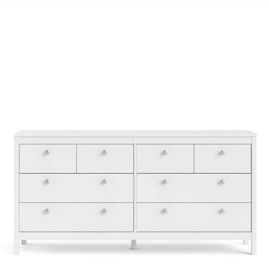 Madrid 159.6cm 8-Drawer Double Dresser – White – image 2