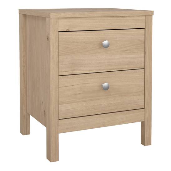 Madrid 54.1cm 2-Drawer Bedside Table – Jackson Hickory Oak – image 1