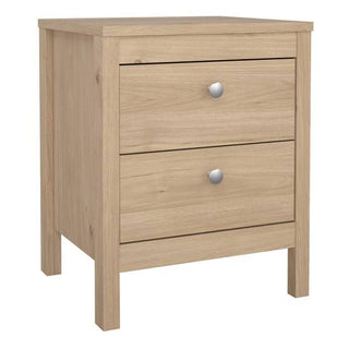 Madrid 54.1cm 2-Drawer Bedside Table – Jackson Hickory Oak – image 1