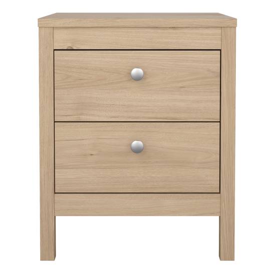 Madrid 54.1cm 2-Drawer Bedside Table – Jackson Hickory Oak – image 2
