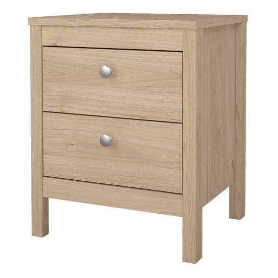 Madrid 54.1cm 2-Drawer Bedside Table – Jackson Hickory Oak – image 3