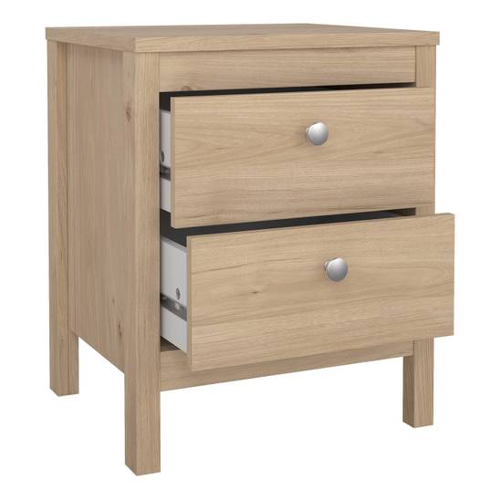 Madrid 54.1cm 2-Drawer Bedside Table – Jackson Hickory Oak – image 5