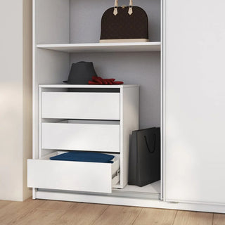 Madrid Wardrobe 200cm With 2 Sliding Doors In White And LED