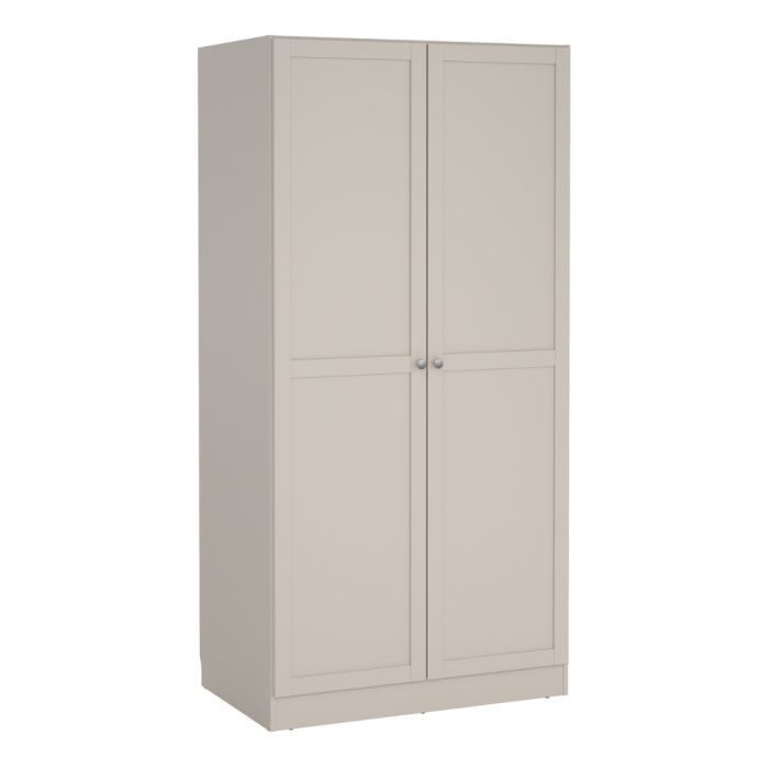 Manfred 98.5cm 2-door framed wardrobe in cashmere