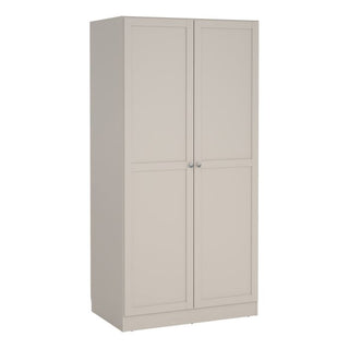 Manfred 98.5cm 2-door framed wardrobe in cashmere
