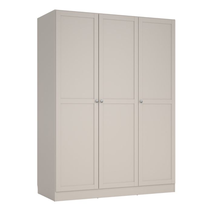 Manfred 147cm 3-door framed wardrobe in cashmere