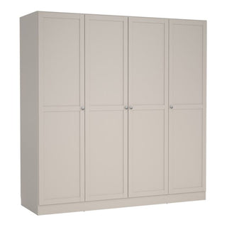 Manfred 195.5cm 4-door framed wardrobe in cashmere