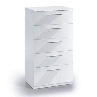 Markham 60cm 5-Drawer Tall Chest - White