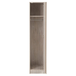 CHOICEWARDROBE McGowan 40cm Wooden Single Door Wardrobe – Urban Snow Oak Finish | Compact Hanging Storage for Bedrooms & Hallways