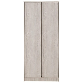 Mcgowan Wooden Wardrobe With 2 Doors In Urban Snow