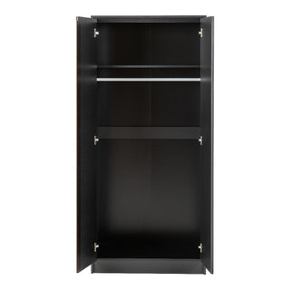 Mcgowen Wooden Wardrobe With 2 Doors In Black
