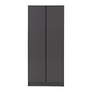 Mcgowen Wooden Wardrobe With 2 Doors In Grey