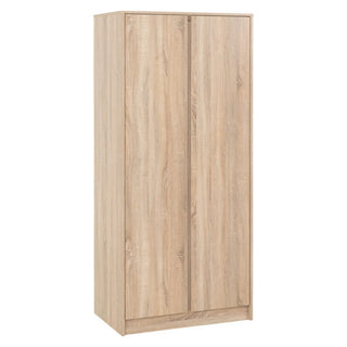 Mcgowen Wooden Wardrobe With 2 Doors In Sonoma Oak