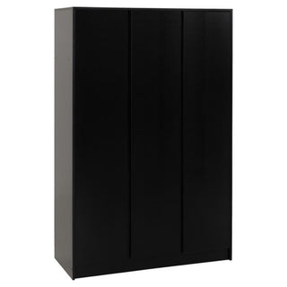 Mcgowen Wooden Wardrobe With 3 Doors In Black