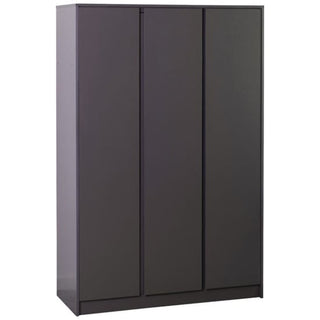 Mcgowen Wooden Wardrobe With 3 Doors In Grey