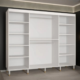 Millwall 250cm Wooden Wardrobe With 3 Sliding Doors In White