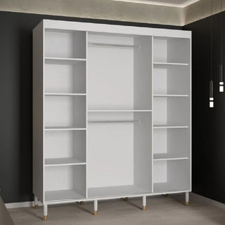 Millwall Wooden Wardrobe 180cm With 2 Sliding Doors In White
