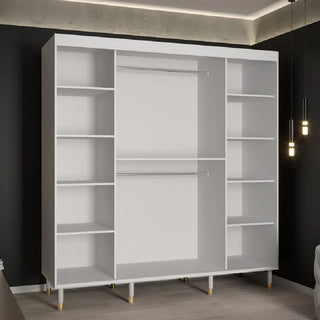 Millwall Wooden Wardrobe 200cm With 2 Sliding Doors In White