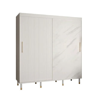 Millwall Wooden Wardrobe 200cm With 2 Sliding Doors In White
