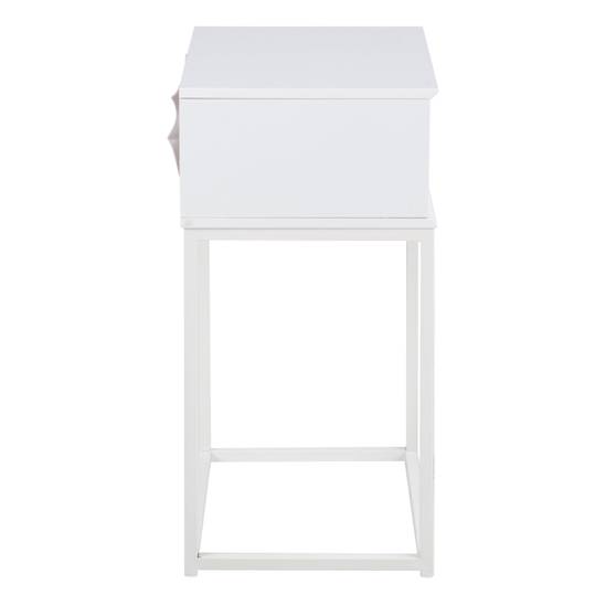 Mitra 40cm 1-Drawer Bedside Table – White – image 4