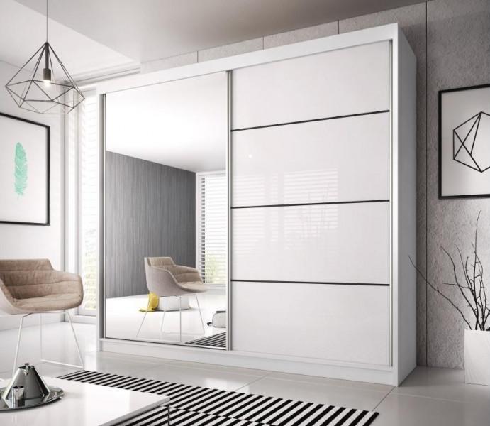 Multi 35 Sliding Mirror Door Wardrobe 233cm - Oak Sonoma – image 3