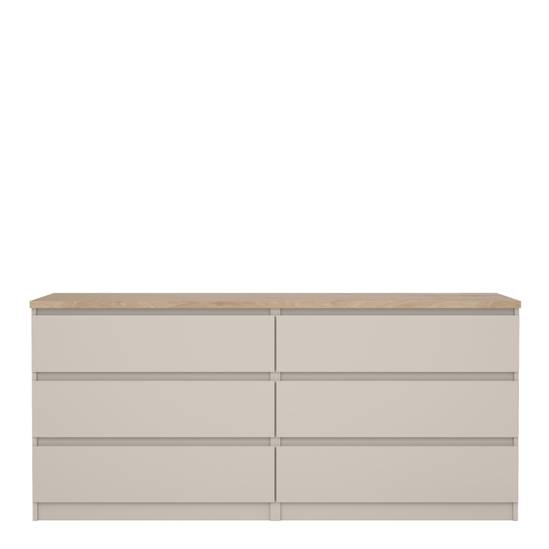 Naia 153.6cm Wide 6-Drawer Chest – Beige – image 2