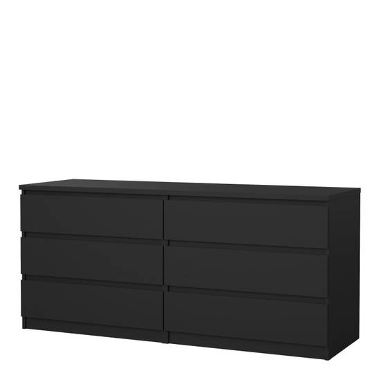 Naia 153.6cm Wide 6-Drawer Chest – Black – image 3