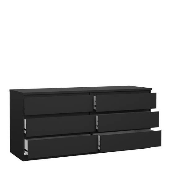 Naia 153.6cm Wide 6-Drawer Chest – Black – image 4
