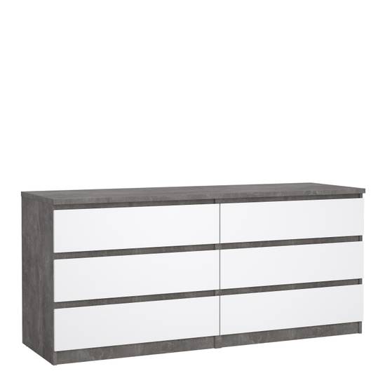Naia 153.6cm Wide 6-Drawer Chest – Grey – image 1