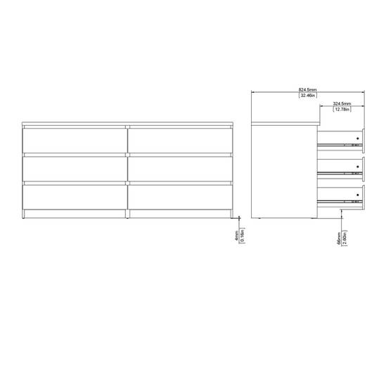 Naia 153.6cm Wide 6-Drawer Chest – Grey – image 9