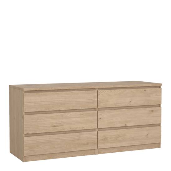 Naia 153.6cm Wide 6-Drawer Chest – Light Oak – image 1
