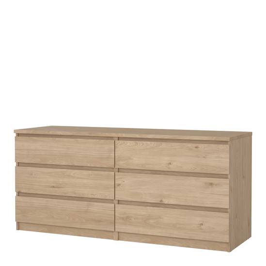 Naia 153.6cm Wide 6-Drawer Chest – Light Oak – image 3