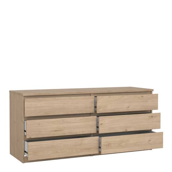 Naia 153.6cm Wide 6-Drawer Chest – Light Oak – image 4