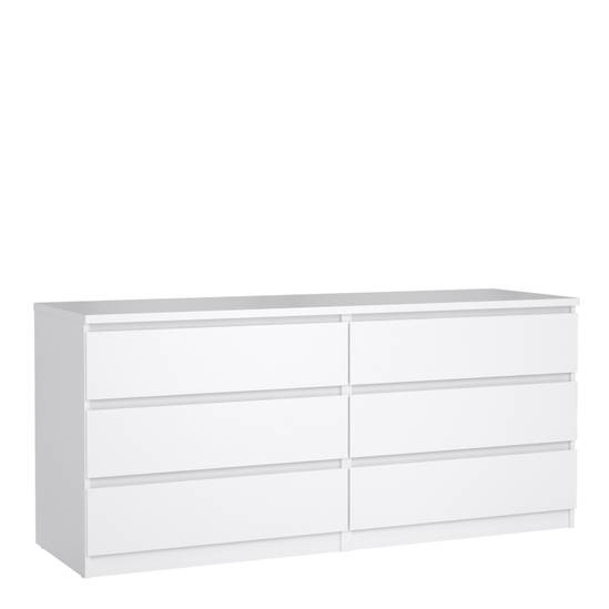 Naia 153.6cm Wide 6-Drawer Chest – White – image 1