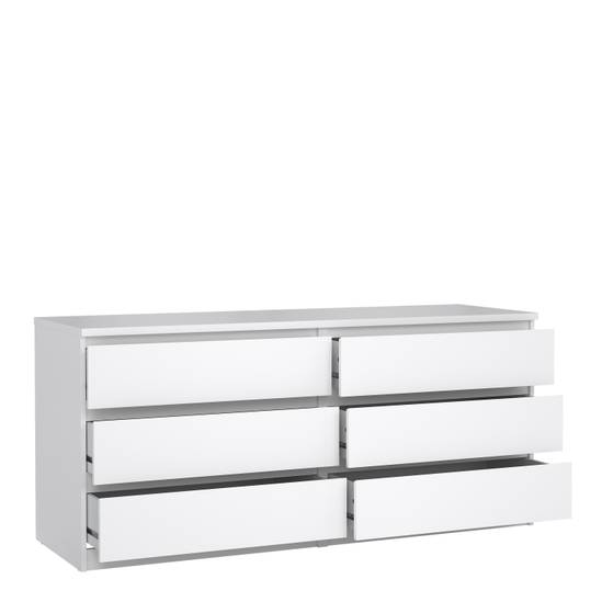 Naia 153.6cm Wide 6-Drawer Chest – White – image 4