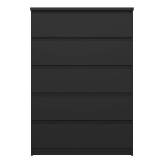 Naia 77cm 5-Drawer Chest – Black – image 2