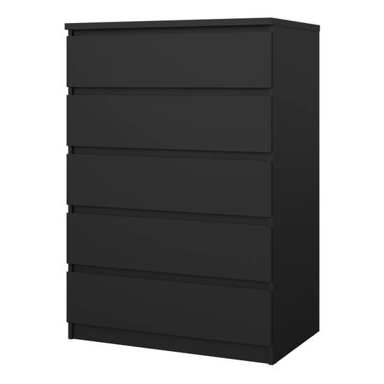 Naia 77cm 5-Drawer Chest – Black – image 3