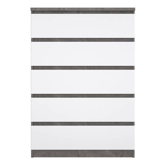 Naia 77cm 5-Drawer Chest – Grey – image 2